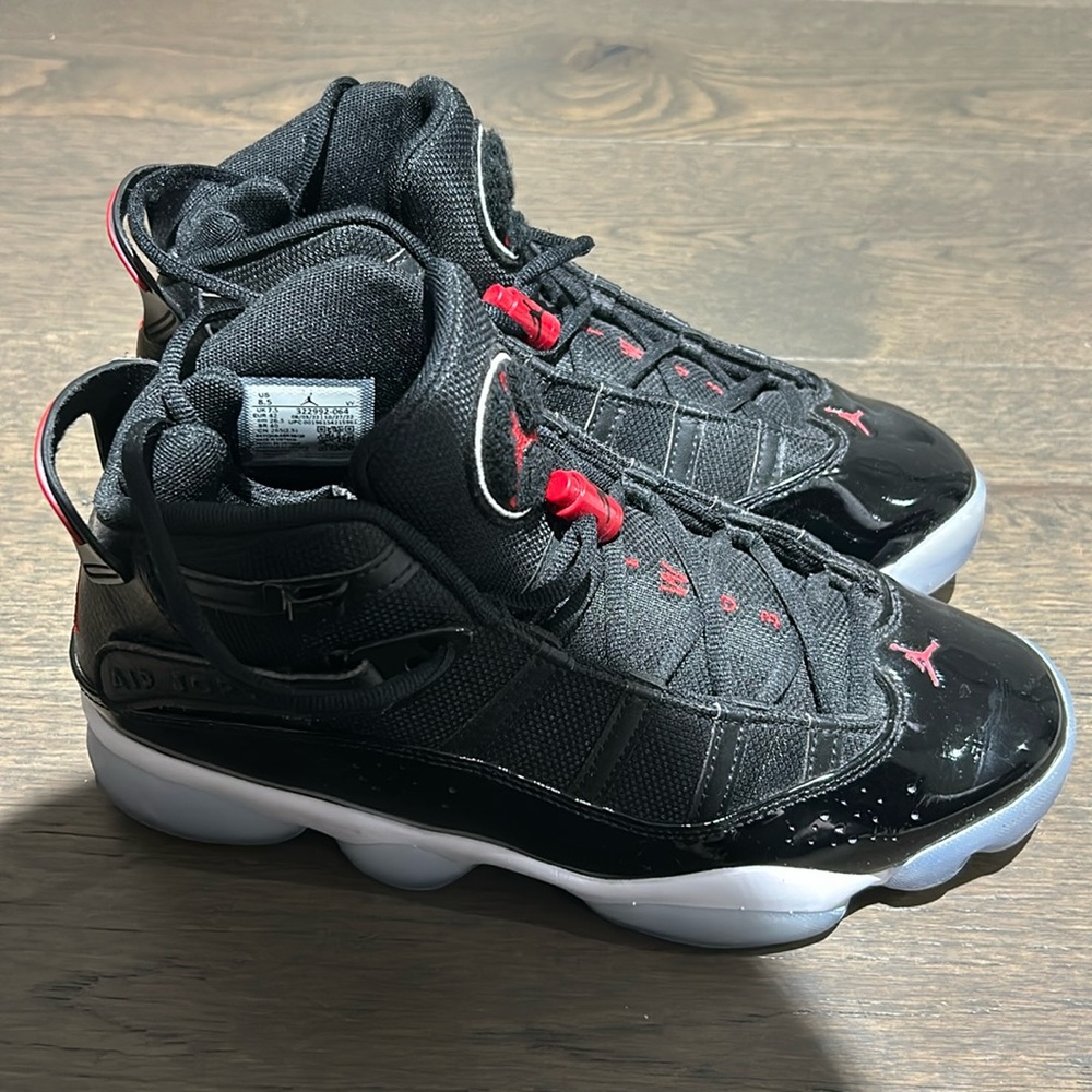 Nike Air Jordan Six Rings Black Patent Leather Sz 8.5 - Picture 6 of 10